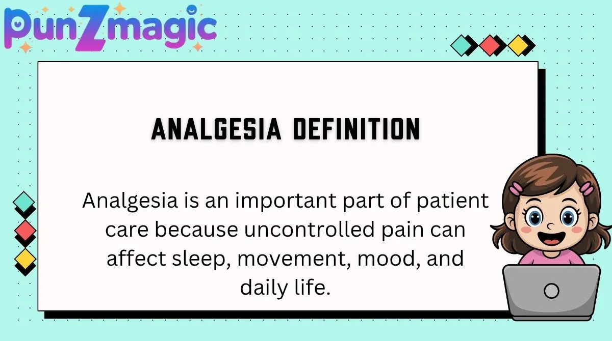 Analgesia Definition