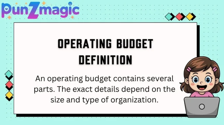 Operating Budget Definition